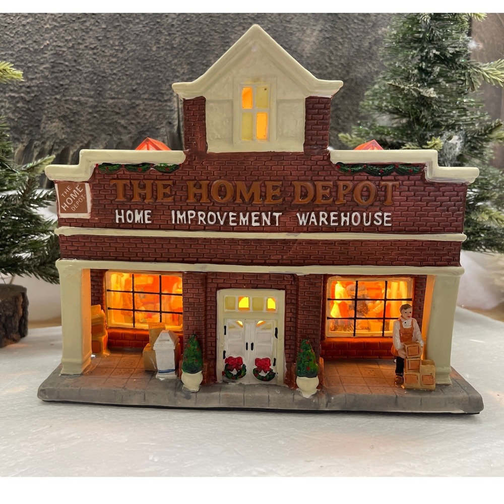 Christmas Village HOME DEPOT Home Improvement Warehouse Interior Scene